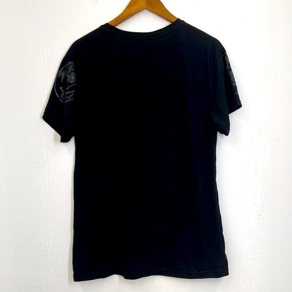 Fresh Laundry - Don’t Kill My Vibe Smiley Grim Reaper Black Short Sleeve T Large - Picture 12 of 12